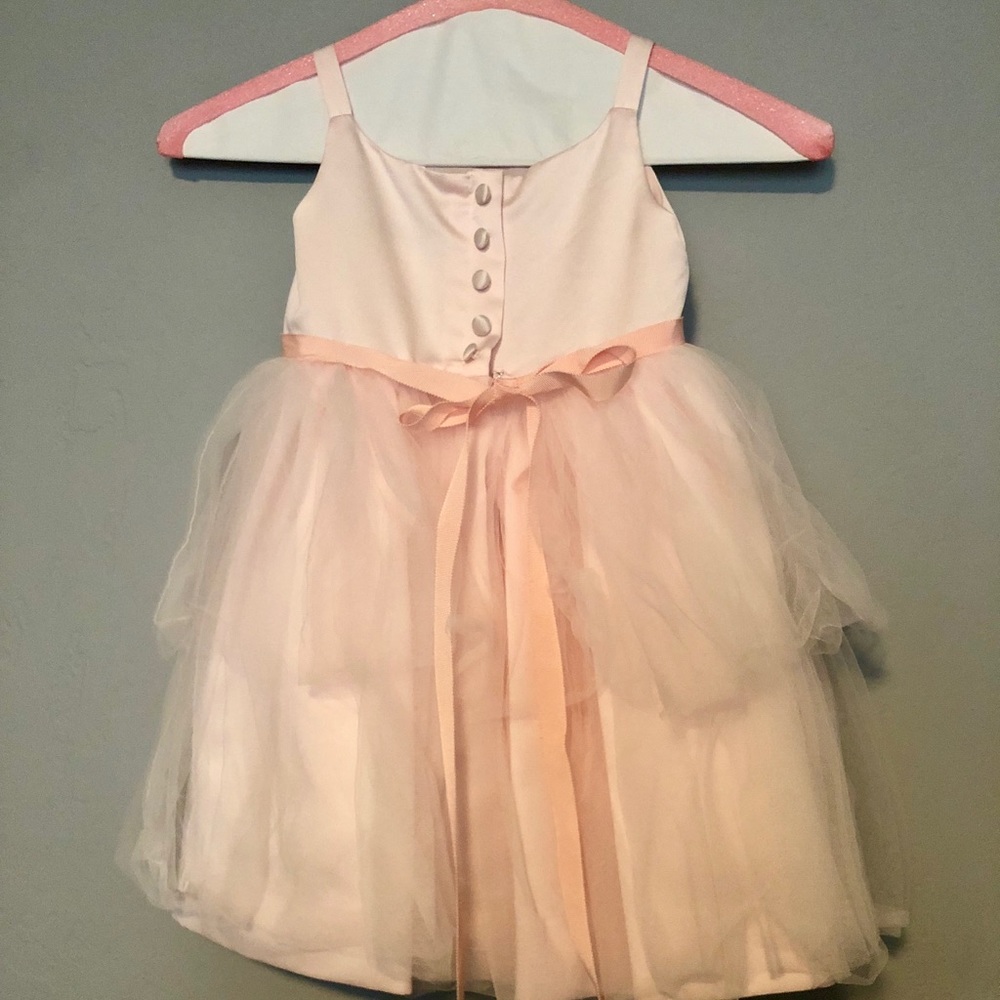 Used Pink Tafetta Button Back Dress - Picture 2 of 2